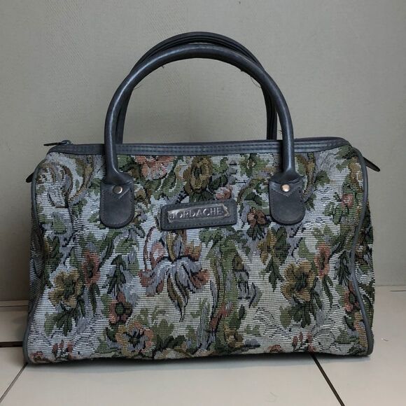 Jordache 80’s Floral Tapestry Bag - RARE retro handbag - Picture 1 of 11